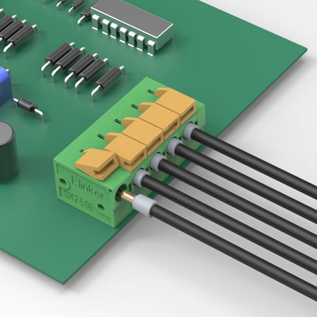 Bloque de conexión para circuito impreso - LS142R-5.08 series - Elinker Electric - de muelle