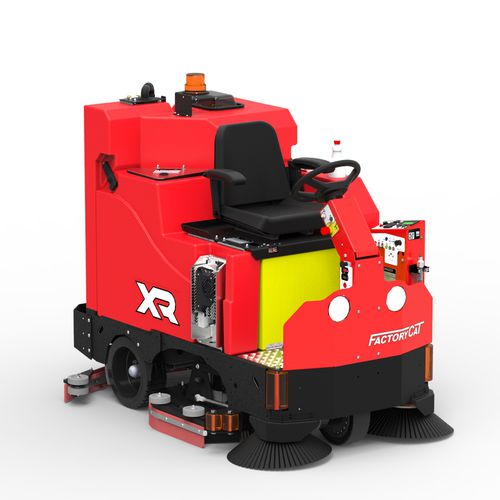 Barredora fregadora con operador a bordo - XR - FactoryCat - con batería / compacta