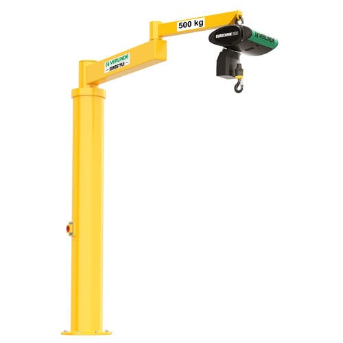 Grúa pluma de columna - EUROSTYLE Templier TC series - VERLINDE - para techo / articulada