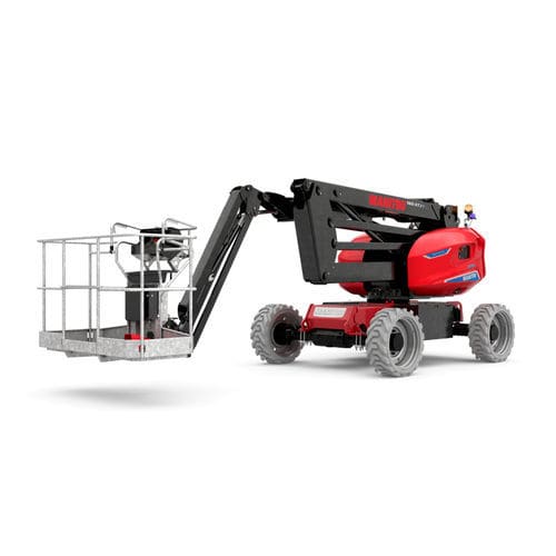 Cesta articulada todoterreno - 160 ATJ series - MANITOU - con ruedas / eléctrica / para uso en interiores y exteriores