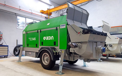 Bomba para hormigón montada en remolque - Elkopomp S45 - ELKON - para obra / diésel