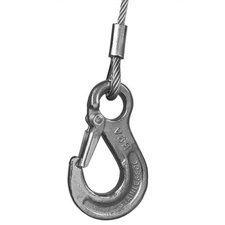 Gancho con ojal - CROCHIN14 series - LIFTEUROP - forjado / de acero inoxidable / con de seguridad