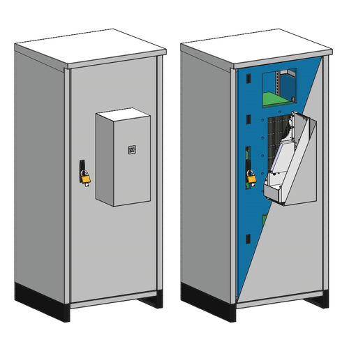 Armario eléctrico de exterior - EER - Edit Elektronik - de mando / de acero galvanizado / para equipos de telecomunicaciones
