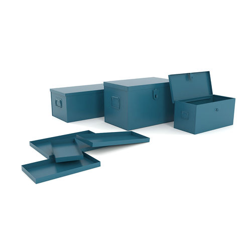 Cajón de metal - 138 series - HECO - para almacenamiento / con asas / de gran capacidad
