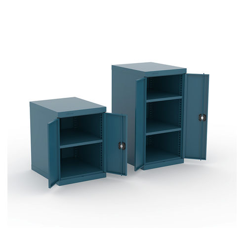 Armario de almacenamiento - 125 series - HECO - de suelo / de 2 puertas / de metal