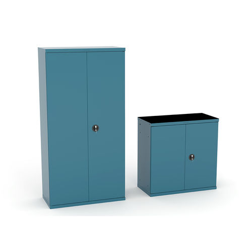 Armario de almacenamiento - 159 series - HECO - de suelo / con puertas dobles / de metal