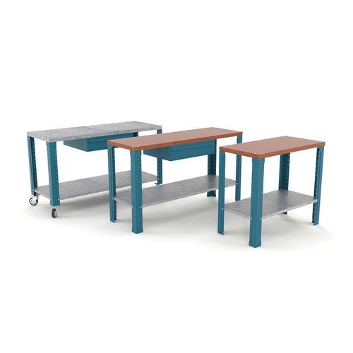 Banco de trabajo de madera - 121 series - HECO - móvil / con cajones
