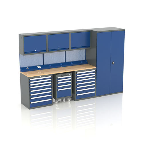 Armario de almacenamiento y distribución - W.ONE - HECO - de suelo / con cajones / con puerta