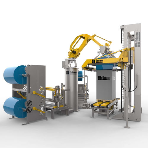 Enfundadora robotizada - COMBI-GLASS ROBOT - THIMON - con film retráctil / para cajas de cartón / para palés