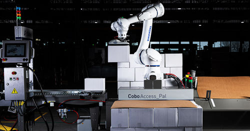 Paletizador robotizado - CoboAccess_Pal series - SIDEL - industrial / para productos domésticos / para cajas de cartón