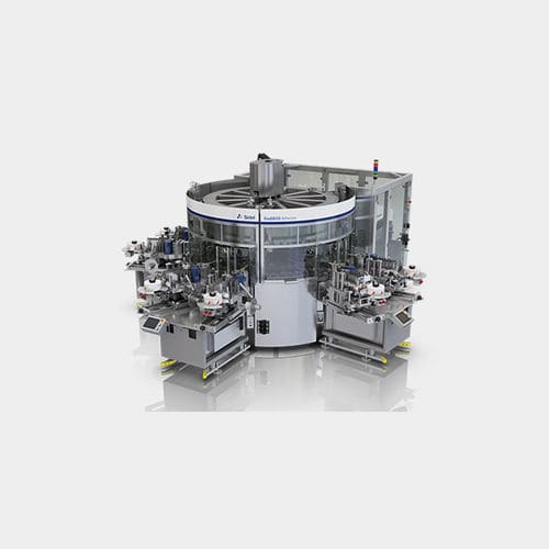 Etiquetadora automática - EvoDECO Adhesive - SIDEL - para botellas / para aplicación en el lateral del producto / para la industria alimentaria y de la bebida