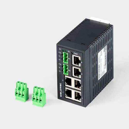 Conmutador Ethernet no administrable - UES-106 - Welotec GmbH - 6 puertos / de nivel 2 / para montaje sobre riel DIN