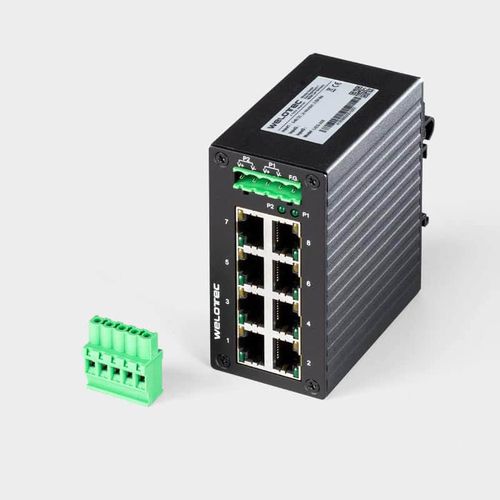 Conmutador Ethernet no administrable - UES-208 - Welotec GmbH - 8 puertos / de nivel 2 / para montaje sobre riel DIN