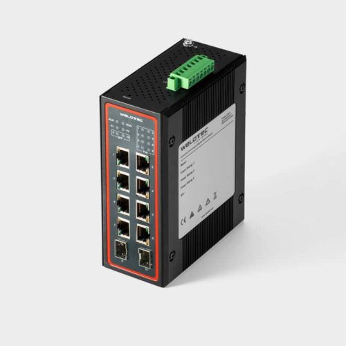 Conmutador Ethernet PoE - UGS-410-2SFP-D-8PoE-24V - Welotec GmbH - no administrable / 8 puertos / 10 puertos