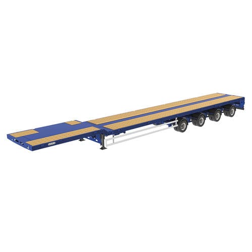 Semirremolque plataforma - SPZ series - Goldhofer - de cuello de cisne / para carga alargada / de 3 ejes