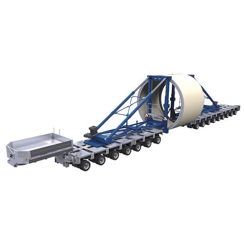 Remolque para equipamiento industrial - RA 4 - Goldhofer - para torre de molino de viento / de más de 6 ejes / de acoplamiento