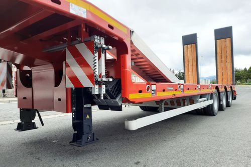 Semirremolque plataforma - STN-L 3 (245)  - Goldhofer - de cuello de cisne / para obras / para almacén
