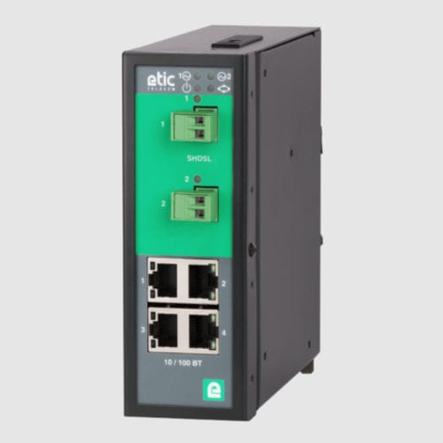 Conmutador Ethernet administrable - XSLAN-2400 - ETIC TELECOM - 4 puertos / en riel DIN