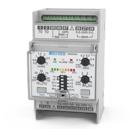 Relé de protección de fuga a tierra - X52DSA - FRER - en riel DIN / IEC / ajustable