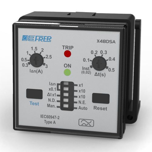 Relé de protección de fuga a tierra - X48DSA - FRER - ajustable