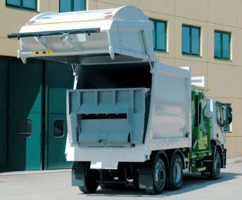 Camión de basura carga lateral - CL1-E - A.M.S. S.p.A. Attrezzature Meccaniche Speciali - eléctrico