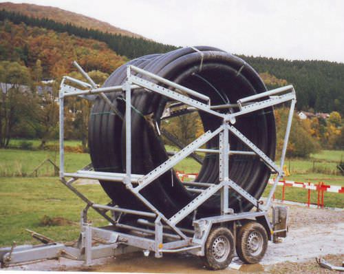 Remolque portabobina - BRVT 17 - Bagela Baumaschinen GmbH & Co. KG - de transporte y tendido de tubos / en tándem / de acoplamiento