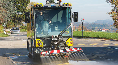 Máquina lavadora de calles de alta presión - Washer Vehicle L3  - Boschung Mecatronic AG - con motor de combustión