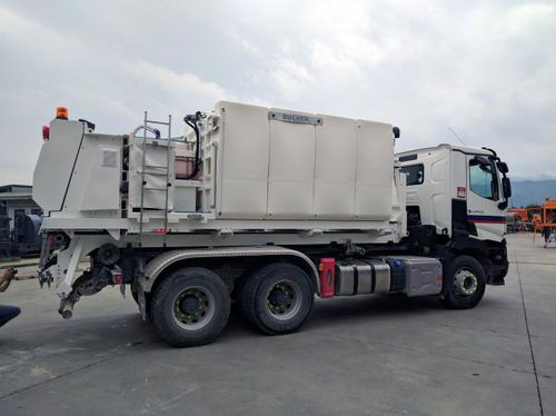 Camión hormigonera para hormigón - Mixspray - Bucher Municipal AG - hidráulico