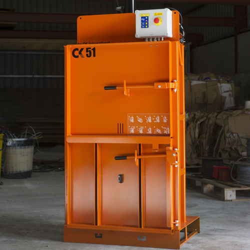 Prensa de balas para cartón - CK51 - CK International ltd - vertical / de carga frontal / compacta