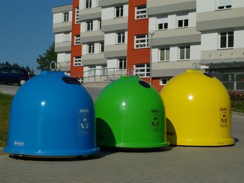 Contenedor de residuos de acero galvanizado - GFA Series - ELKOPLAST CZ - para reciclaje / de reciclaje