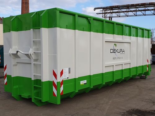 Contenedor de residuos de acero - ABR-DSD - ELKOPLAST CZ - de residuos industriales / con tapa