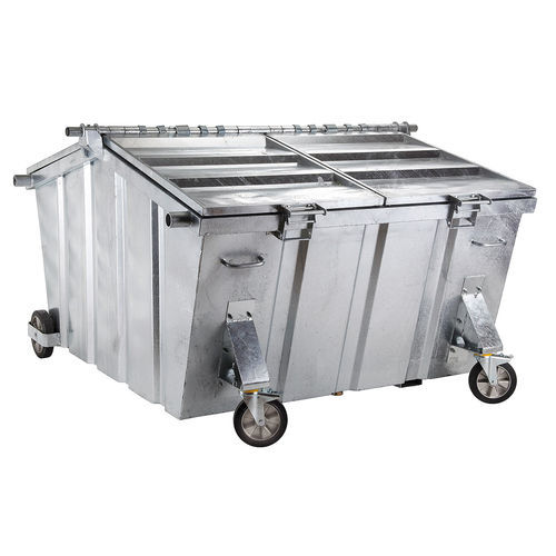 Contenedor de residuos de acero galvanizado - EUR 5.0 - ELKOPLAST CZ - para residuos urbanos / de residuos industriales / con tapa