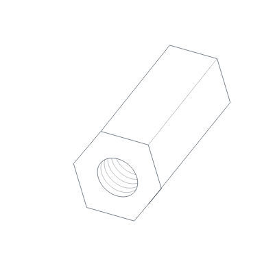 Columnilla roscada - HELICAL - hembra / para tarjeta de circuito impreso / macho