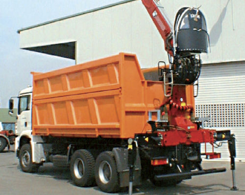 Camión grúa - Hüffermann Transportsysteme GmbH  - de 3 ejes