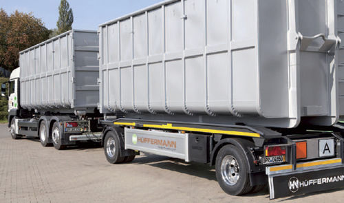Remolque volquete - Roll-Carrier - Hüffermann Transportsysteme GmbH  - para equipamiento industrial / de 2 ejes / de acoplamiento