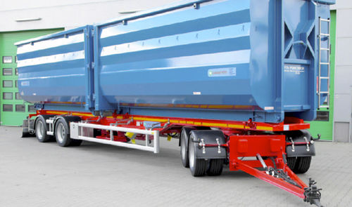 Remolque volquete - Hüffermann Transportsysteme GmbH  - para equipamiento industrial / de 4 ejes / de acoplamiento