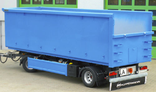 Remolque para contenedores - Hüffermann Transportsysteme GmbH  - de desechos / de 2 ejes / de acoplamiento