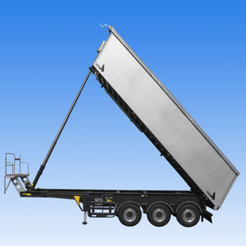 Remolque volquete - STAS bv - Hüffermann Transportsysteme GmbH  - para obras / de 3 ejes / de acoplamiento
