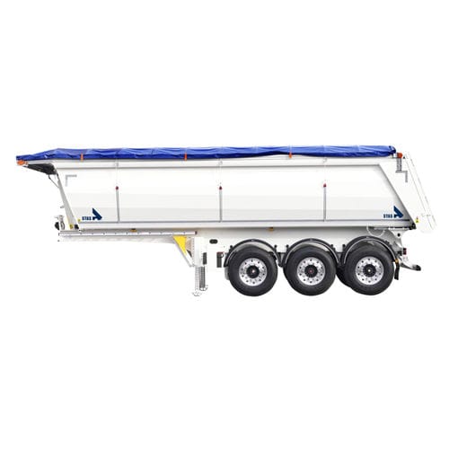 Remolque volquete - STAS Bx - Hüffermann Transportsysteme GmbH  - para obras / de 3 ejes / de acoplamiento