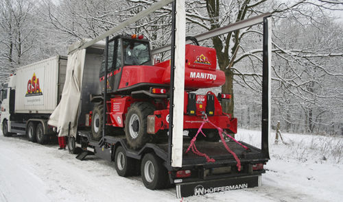 Remolque plataforma - Multi-Carrier Typ 2872 - Hüffermann Transportsysteme GmbH  - para vehículos / de 3 ejes / de acoplamiento