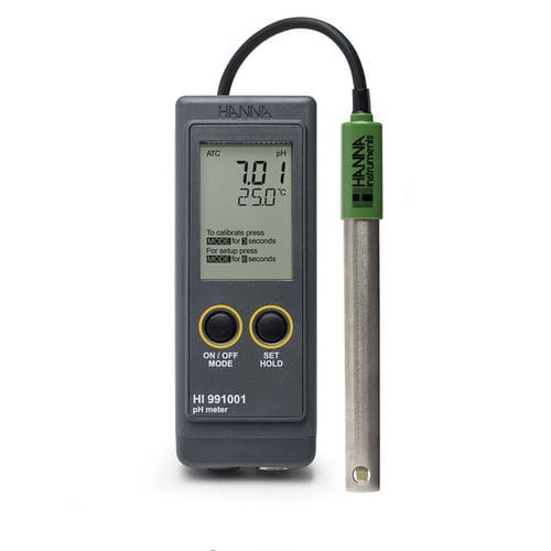 PHmetro portátil - HI991001 - Hanna Instruments - de proceso / digital / estanco