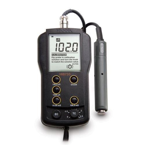 Conductímetro portátil - HI8733 - Hanna Instruments - con compensación automática de temperatura / digital