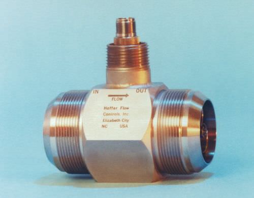 Caudalímetro de turbina - Hoffer Flow Controls - volumétrico / para líquido / en línea
