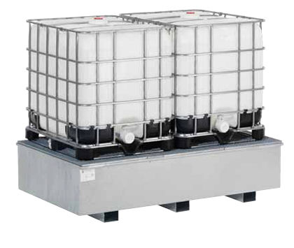 Cubeta de retención para contenedor IBC - WSR-BG 13.22/1000 - LaCont Umwelttechnik GmbH  - de chapa de acero / para palés