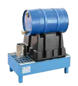 Cubeta de retención de 2 bidones - CW 60-2 - LaCont Umwelttechnik GmbH  - galvanizada