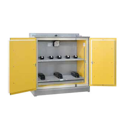 Armario de almacenamiento - B80-8013-A - LaCont Umwelttechnik GmbH  - de suelo / de 2 puertas / para baterías de iones de litio