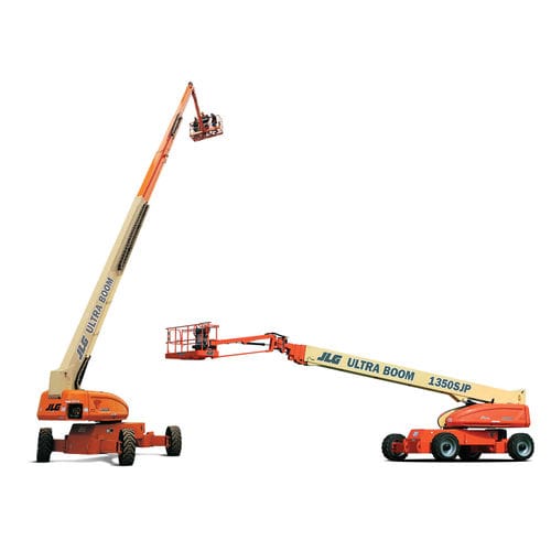 Cesta telescópica con ruedas - 1350SJP - JLG Industries Inc. - alimentada por batería / diésel / para obra