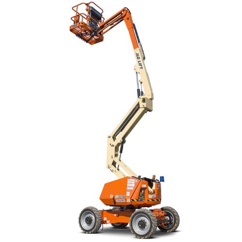 Cesta articulada con ruedas - H340AJ - JLG Industries Inc. - híbrida diésel-eléctrica / para uso en interiores y exteriores