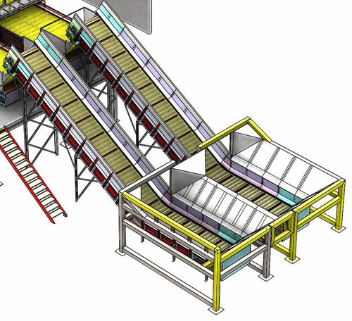 Tolva de alimentación - Lyndex Recycling Systems Ltd - para residuos / inclinada