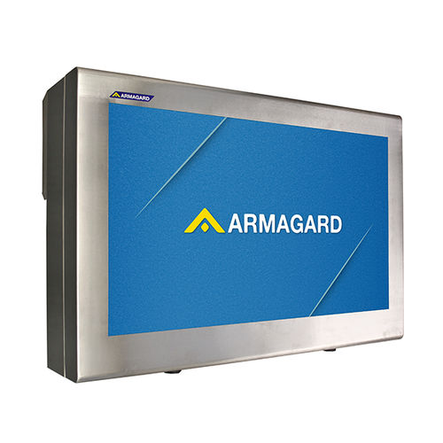 Caja visualizador LCD - SDS series - Armagard Ltd - montaje en pared / rectangular / de acero inoxidable